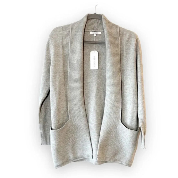 Venario Light Gray Shawl Collar Cardigan Sweater Size Small Cozy Taylor Swift‎ S - Picture 1 of 9